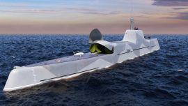 Según la empresa, el barco está orientado al uso en tiempos de paz, pero también se hace valer como unidad de combate.