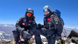 Después de mucho esfuerzo, Jaime hizo cumbre el martes 8 de febrero a las 14:30.