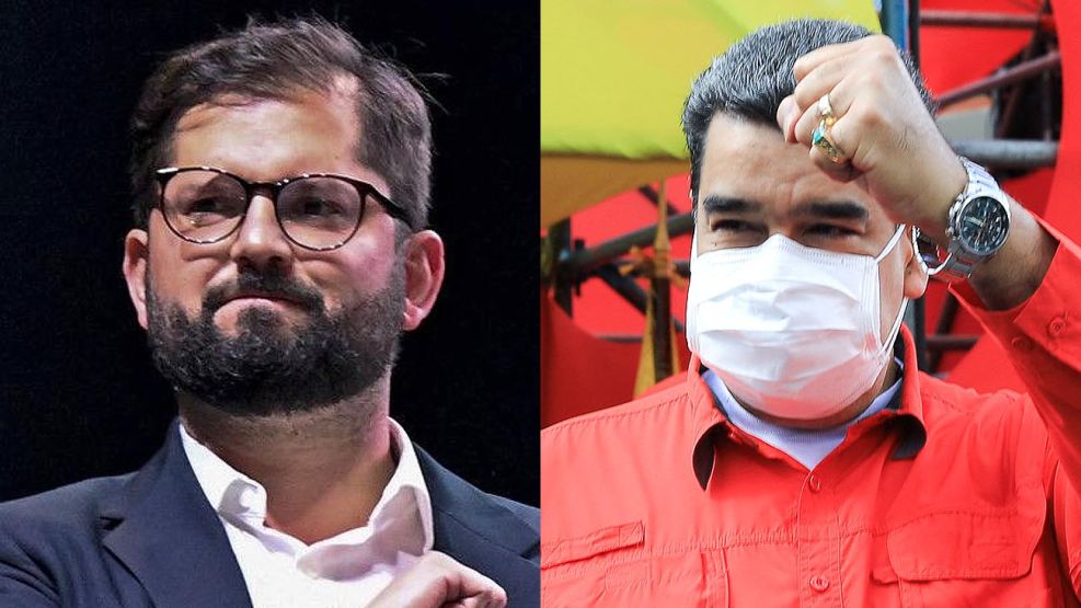 Gabriel Boric y Nicolás Maduro 20220210