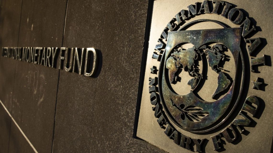 The logo of the International Monetary Fund, pictured at the multilateral lender's headquarters.