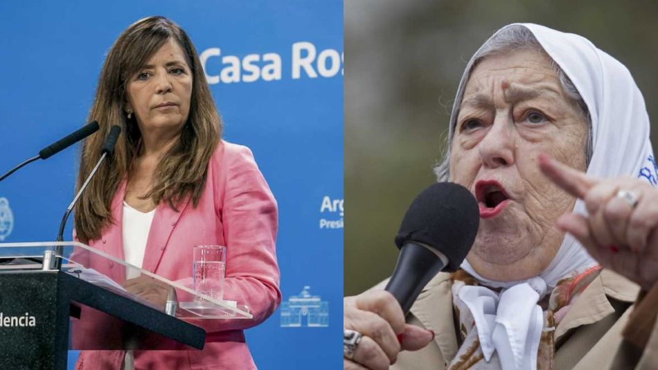 Hebe de Bonafini y Gabriela Cerruti.