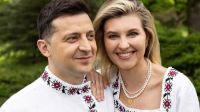 El presidente ucraniano Volodimir Zelensky y su esposa Olena Zelenska 20220227