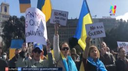 Guerra en Ucrania: así se manifestaron los ucranianos que viven en Barcelona