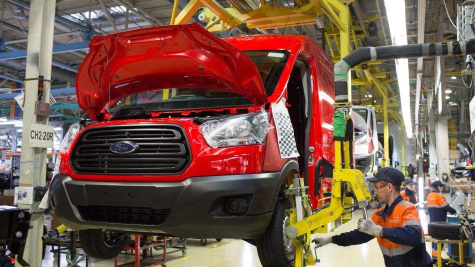Transit Van Production At Ford Sollers Plant