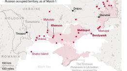Locations of Russian Control and Attacks