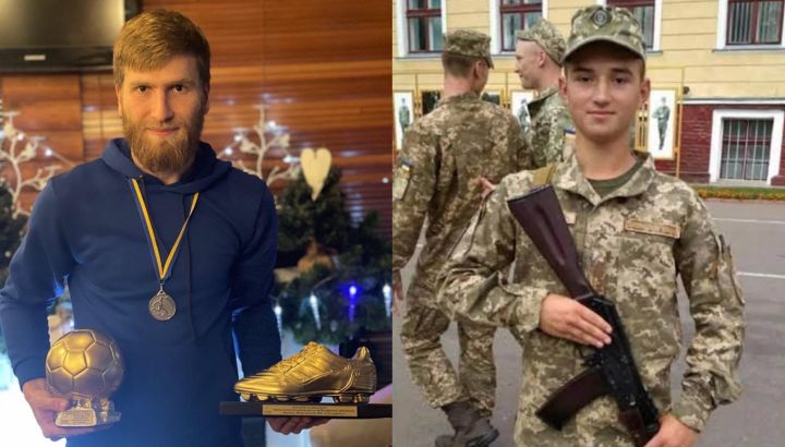 Los ucranianos Dmytro Martynenko (25 años) y Vitaly Sapylo (21), los primeros futbolistas fallecidos en la guerra. 