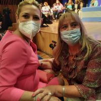 Fabiola Yáñez lució un look “Total pink”