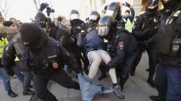 Manifestantes en Rusia