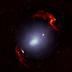 Vista del cúmulo de galaxias masivas Abell 3667. 
