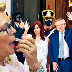 Lilita Carrió - Cristina Kirchner, Alberto Fernández y Sergio Massa | Foto:cedoc
