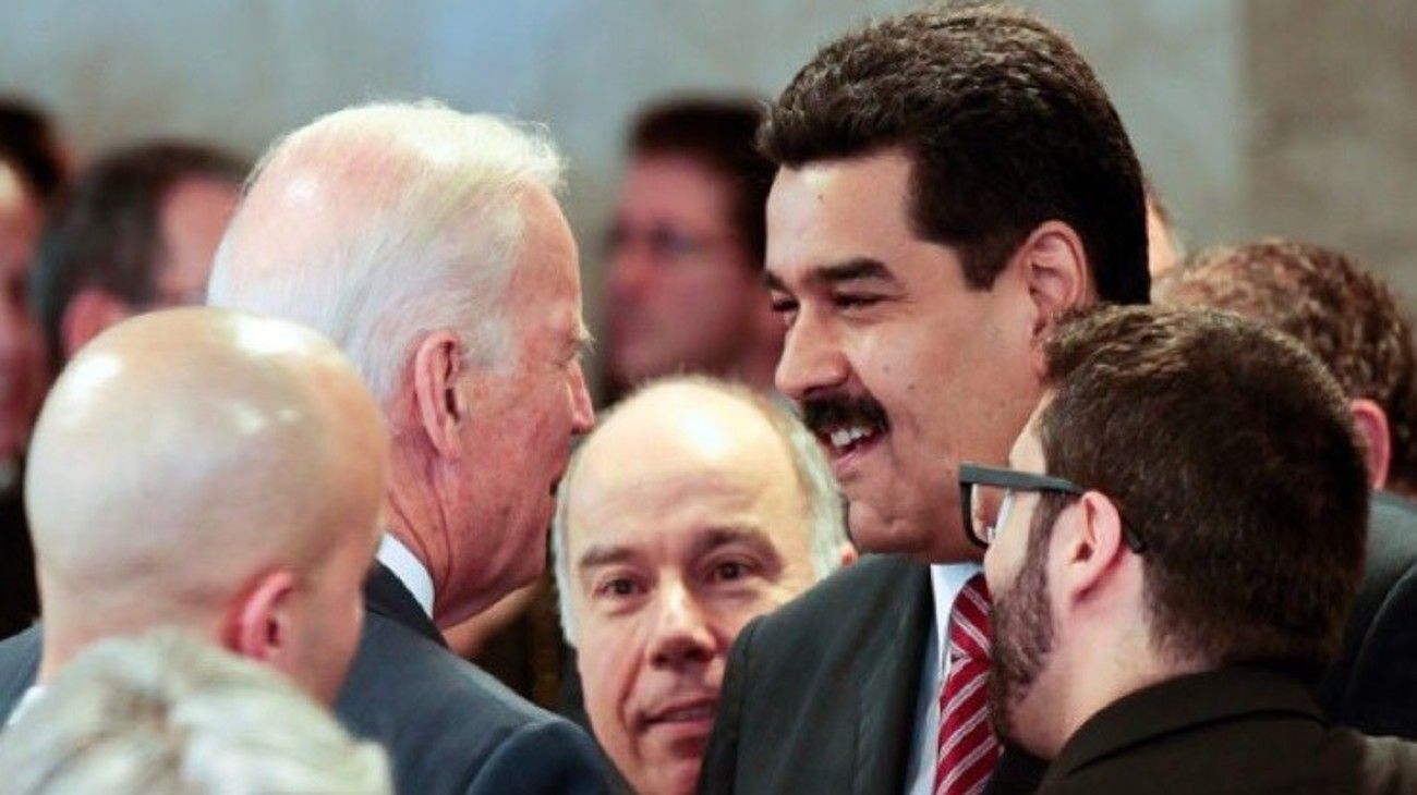 El presidente Biden junto a Maduro