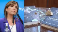 Cerruti sobre los destrozos.