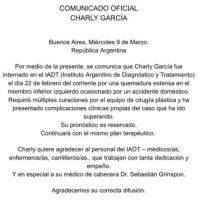 Beto Casella desmiente que Charly García esté solo y sin la presencia de su familia