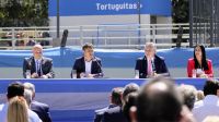 Alberto Fernández en la inauguración de la estación de tren TORTUGUITAS 20220315