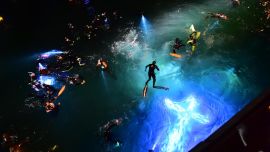 Vía Crucis Submarino en las aguas de Puerto Madryn, un clásico de Semana Santa.