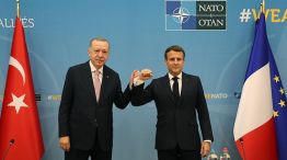 Emmanuel Macron y Recep Tayyip Erdogan.