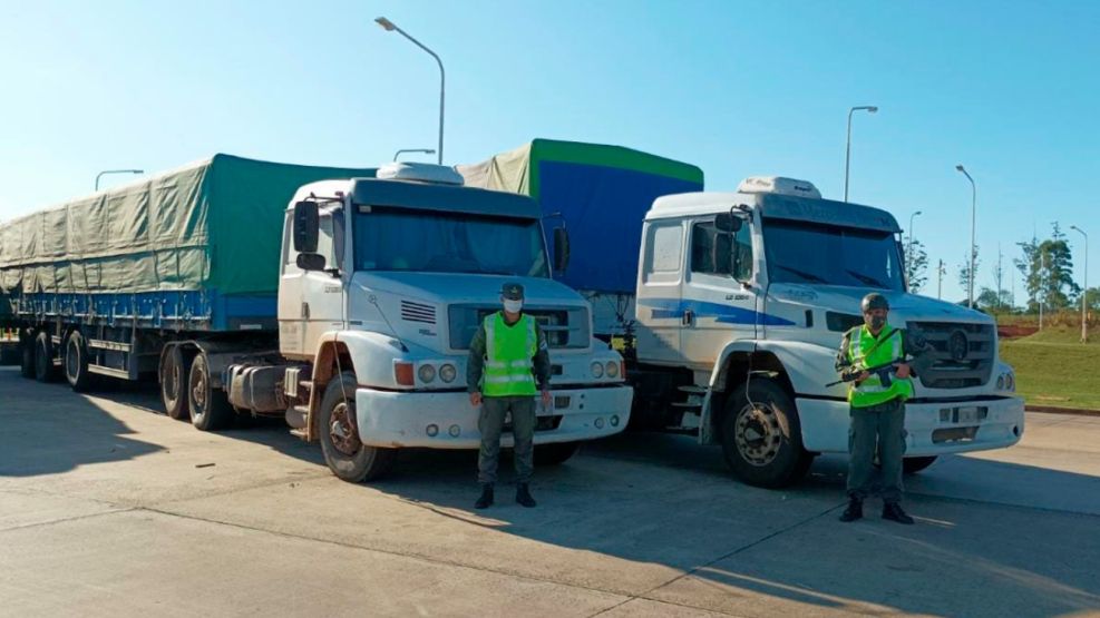 En Misiones, Gendarmería interceptó siete camiones con 196 toneladas de soja 