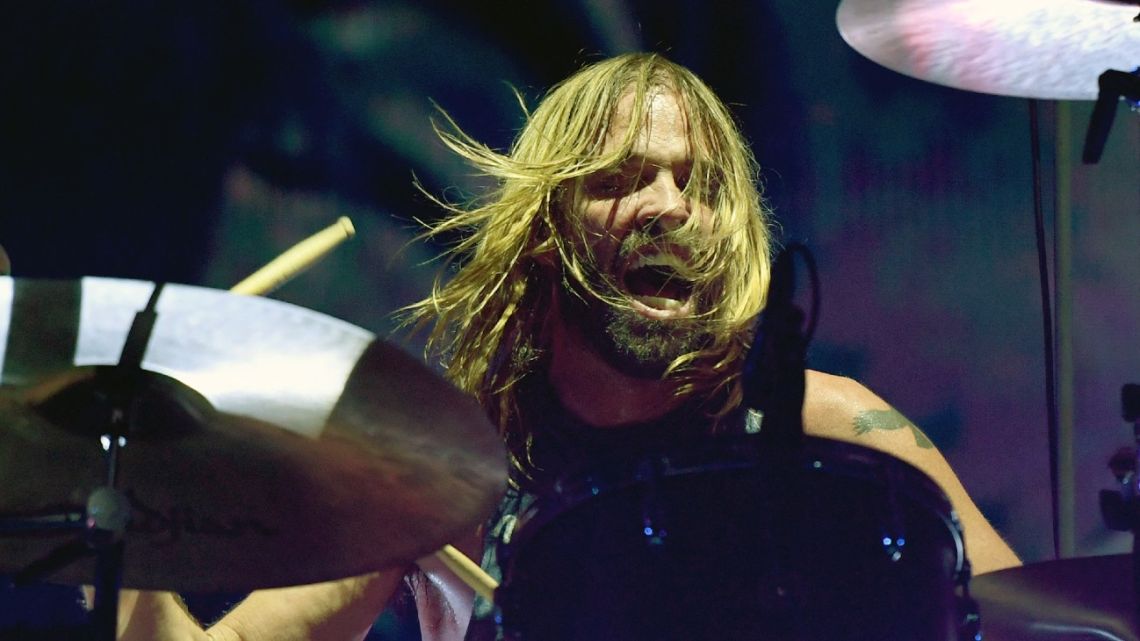 In this file photo taken on December 7, 2019, drummer Taylor Hawkins of the Foo Fighters performs at the Intersect music festival at the Las Vegas Festival Grounds in Las Vegas, Nevada. Drummer Taylor Hawkins of the multi-Grammy award-winning rock group the Foo Fighters has died, his bandmates said in a statement Friday. He was 50.