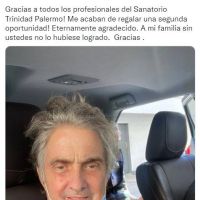 Alejandro Stoessel recibió el alta médica y compartió un emotivo mensaje