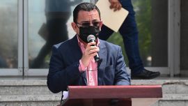 Honduran Supreme Court spokesman Melvin Duarte confirms that the extradition of Honduran former president (2014-2022) Juan Orlando Hernandez to the United States to face charges of drug-trafficking was authorized, in Tegucigalpa, on March 28, 2022.