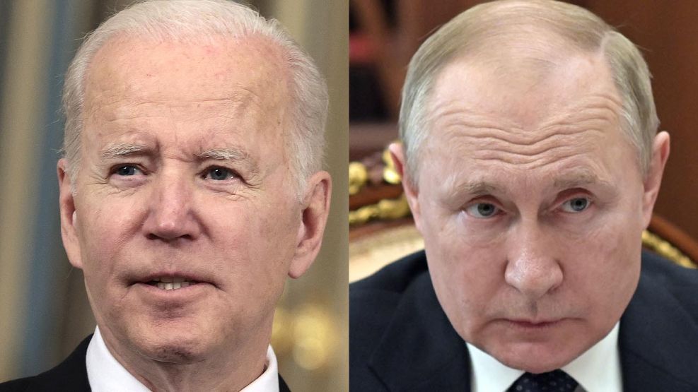 Joe Biden y Vladimir Putin 20220329