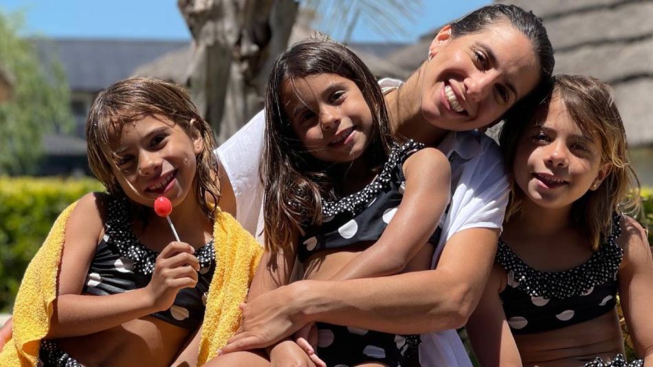 Cinthia Fernández agrandó la familia y sus hijas reaccionaron