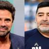 Luciano Castro y Diego Armando Maradona