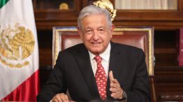 20220411 El presidente de México, Andrés Manuel López Obrador, feliz por ser ratificado en su cargo hasta 2024.