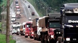Protesta de camioneros en Paraguay 