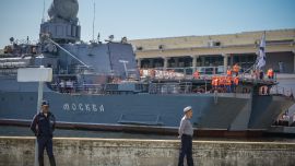 Así era el poderoso "Moskva", el buque insignia de la flota rusa nacido en la URSS