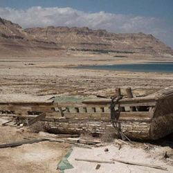 El mar de Galilea se secó como consecuencia del cambio climático.