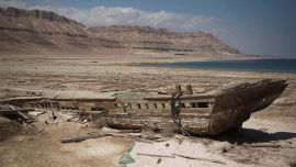 El mar de Galilea se secó como consecuencia del cambio climático.