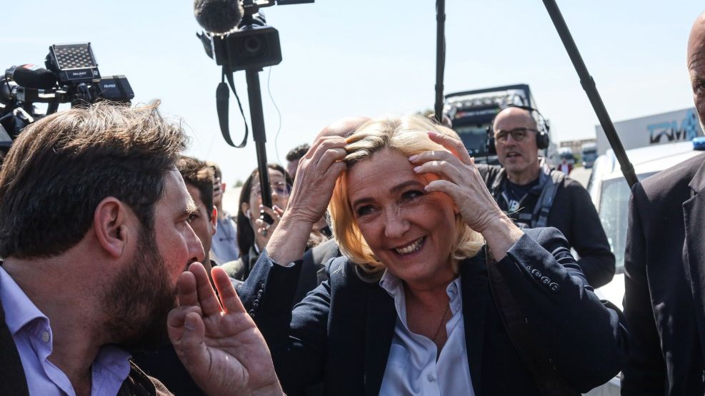 French Nationalist Leader Marine Le Pen Campaigns in Northern France