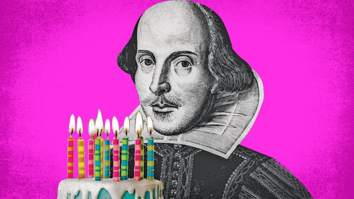 William Shakespeare's birthday is celebrated every April 23.