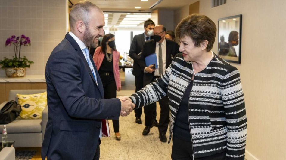 Martín Guzmán se reunió con la titular del FMI Kristalina Georgieva.