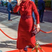 Máxima lo hizo otra vez: deslumbró con su look red power