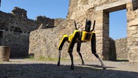 Spot vigilará las calles y los túneles de las ruinas de Pompeya.