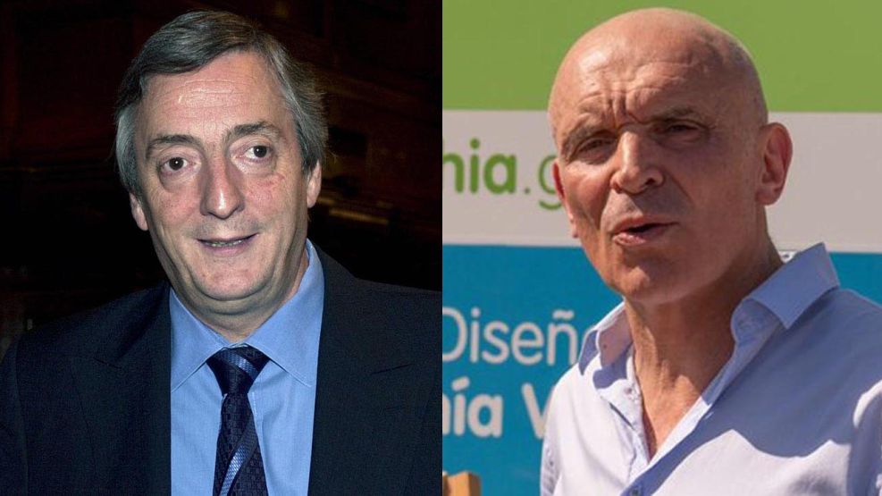 Néstor Kirchner y el diputado opositor José Luis Espert 20220425