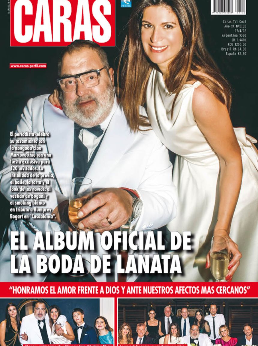 El álbum oficial de la boda de Jorge Lanata: "Honramos el amor frente a Dios y a nuestros afectos más cercanos"