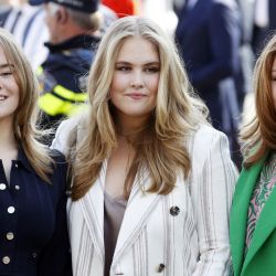 Las princesas Ariane, Amalia y Alexia de los Países Bajos asisten a una reunión por el Día del Rey en Maastricht. | Foto:Sem van der Wal / ANP / AFP