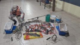 El operativo tuvo lugar en el marco de los controles preventivos contra la pesca furtiva.