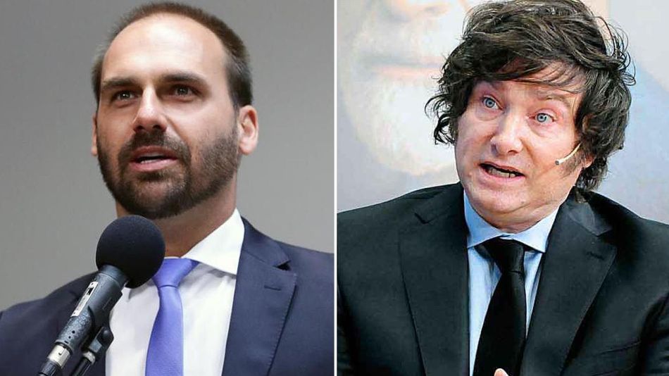 Eduardo Bolsonaro y Javier Milei 20220504