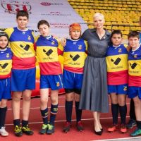 Charléne de Mónaco, muy contenta junto a sus hijos en su última aparición pública
