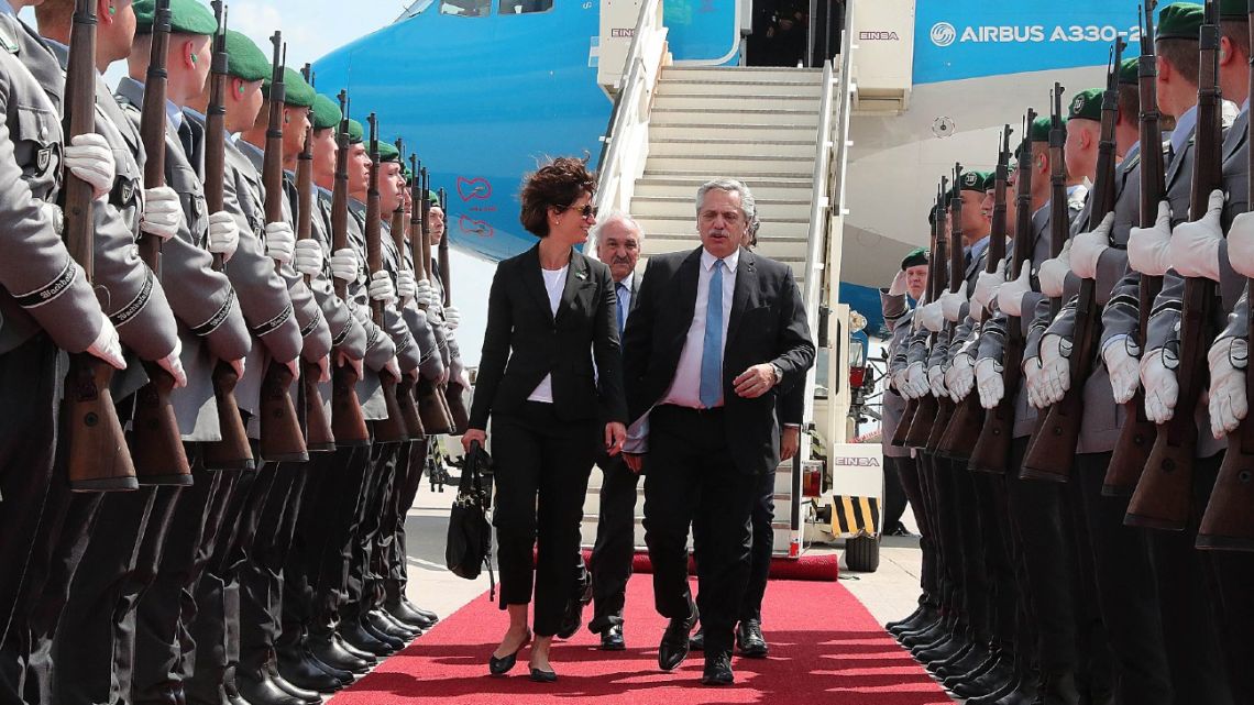 President Alberto Fernández arrives in the city of Berlin as part of his European tour.