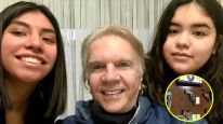Alberto Ferriols con sus hijas Bettina y Noelia