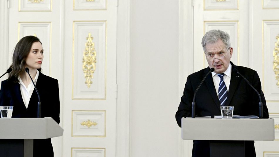 El presidente y la primera ministra de Finlandia.