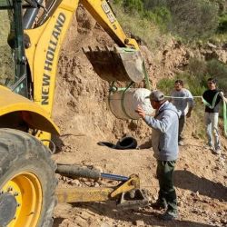 Fue hallado en una cava al pie de la sierra La Barrosa, en las cercanías del geoparque Pun Antü 