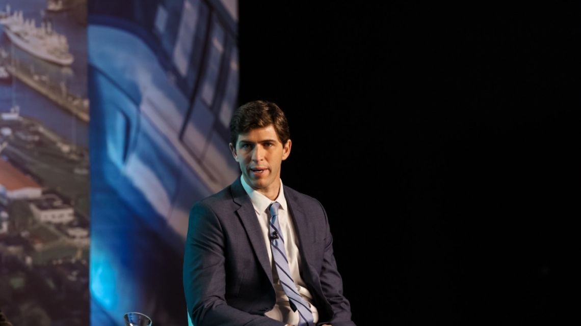 Enrique López Lecube, chief financial officer of Bioceres Crop Solutions Corp., during a panel at the Bloomberg New Economy Gateway event in Panama City, Panama, on Thursday, May 19, 2022. 