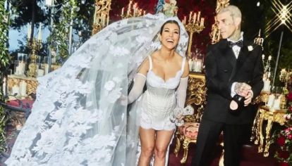 Kourtney Kardashian por Dolce and Gabbana: los detalles de un disruptivo vestido nupcial