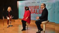 La ministra de Salud, Carla Vizzotti, y el CEO del Grupo Perfil, Gustavo Gonzáles